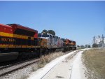 KCS 4581  17May2011  No. 2 NB past McNeil Store with Stacks 